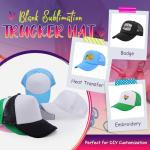 ZH 24-Pack Sublimation Blank Trucker Hats