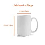 TANGLONG 15 oz Sublimation Coffee Mugs - Set of 12