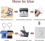 72 Pack Sublimation Keychain Blanks
