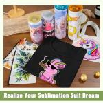 Joyclub 5 Pack Unisex Polyester Sublimation T-Shirts