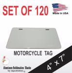 120 Aluminum License Plate Sublimation Blanks 4" x 7