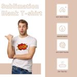 ORJ 2 Pack Unisex Sublimation T-Shirts, White