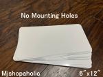 6"x12" Gloss White Aluminum License Plate Blanks