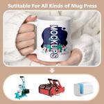 Dmsky 11 oz Blank Sublimation Coffee Mugs Set