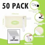 50 Pack Blank Canvas Cosmetic Bags for Sublimation