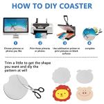 150 Pack Sublimation Blank Car Coasters