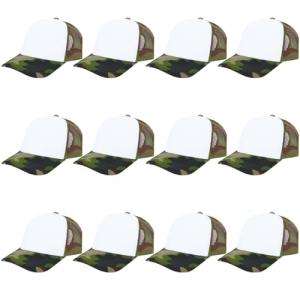 12-Pack Blank Sublimation Trucker Hats for Everyone