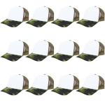 12-Pack Blank Sublimation Trucker Hats for Everyone