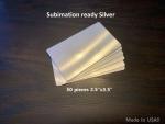 Brushed Silver Aluminum Sublimation Blanks 50 Pack