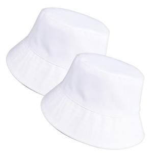 Blank White Bucket Hats for Sublimation and Tie Dye