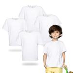 4 Pack White Sublimation T-Shirts for Toddlers