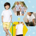 4 Pack White Sublimation T-Shirts for Toddlers