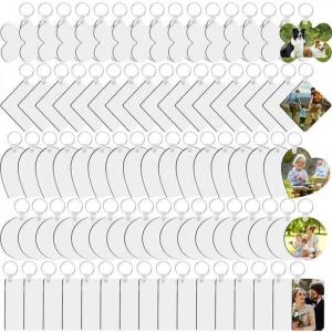 135 Pcs Double-Sided MDF Sublimation Keychains