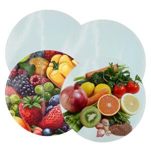 20-Pack Round Glass Cutting Boards for Sublimation