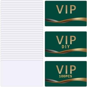 100 Pack Blank Aluminum Sublimation Business Cards