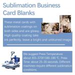 100 Pack Blank Aluminum Sublimation Business Cards