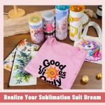 Joyclub 5 Pack Sublimation Blanks Polyester T-Shirts