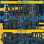 Custom Blue Graffiti Sublimation Soccer Team Jerseys