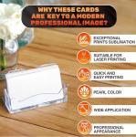 100 Pack Double-Sided Aluminum Business Card Blanks