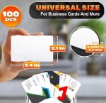 100 Pack Double-Sided Aluminum Business Card Blanks