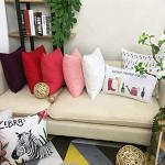 Red 4-Pack Cotton Blank Pillow Cases for DIY