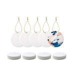 PYD Life 25 Pack Sublimation Ceramic Ornaments 2.75