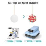 PYD Life 25 Pack Sublimation Ceramic Ornaments 2.75