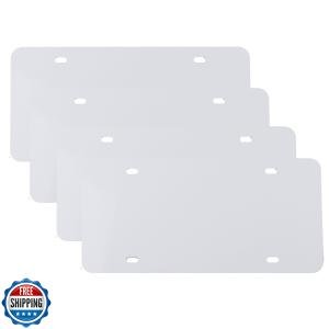 Runseaway 4-Pack Aluminum License Plate Sublimation Blanks