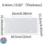 Runseaway 4-Pack Aluminum License Plate Sublimation Blanks