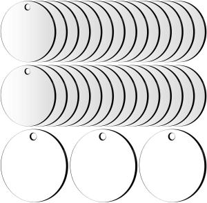 28-Pack Round Sublimation Ornament Blanks