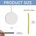 64 Pcs Double-Sided Sublimation Ornament Blanks