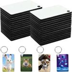 30 Double-Sided Sublimation Keychain Blanks