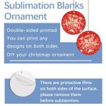 64 Pcs Double-Sided Sublimation Ornament Blanks