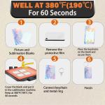 30 Double-Sided Sublimation Keychain Blanks