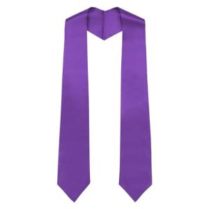 Purple Sublimation Blank Graduation Stole for Adults