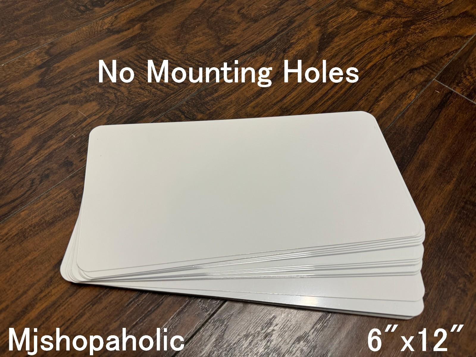 10 Pack 6"x12" Gloss White Sublimation License Plates