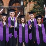 Purple Sublimation Blank Graduation Stole for Adults