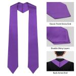 Purple Sublimation Blank Graduation Stole for Adults