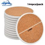 144pcs Round Ceramic Sublimation Coasters with Pads
