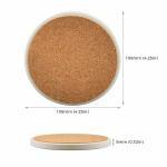 144pcs Round Ceramic Sublimation Coasters with Pads