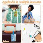 40 Pcs Sublimation Luggage Tags with Color Straps