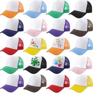 SGBETTER 20 Pack Blank Trucker Hats for Sublimation