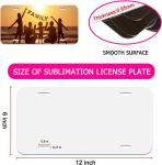 10 Metal Sublimation License Plate Blanks 6"x12