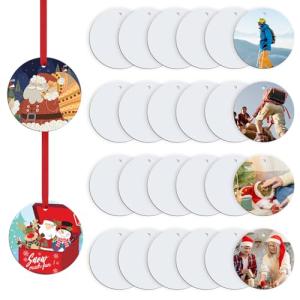 HTVRONT 26-Pack 3-Inch Double-Sided Sublimation Ornaments