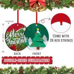 HTVRONT 26-Pack 3-Inch Double-Sided Sublimation Ornaments
