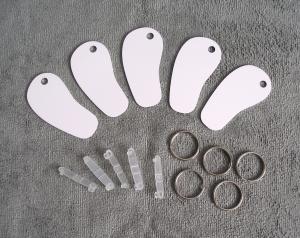 100 Pack Flip Flop Aluminum Sublimation Keychain Blanks