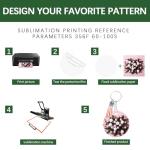 160 Pcs Double-Sided Aluminum Keychain Blanks