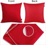 Thmyo 4-Pack Red Cotton Pillow Cases for DIY