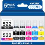 Epson 522 EcoTank Ink Refill Bottles – 5 Pack