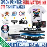 Epson Sublimation Printer & 5-in-1 Heat Press Bundle